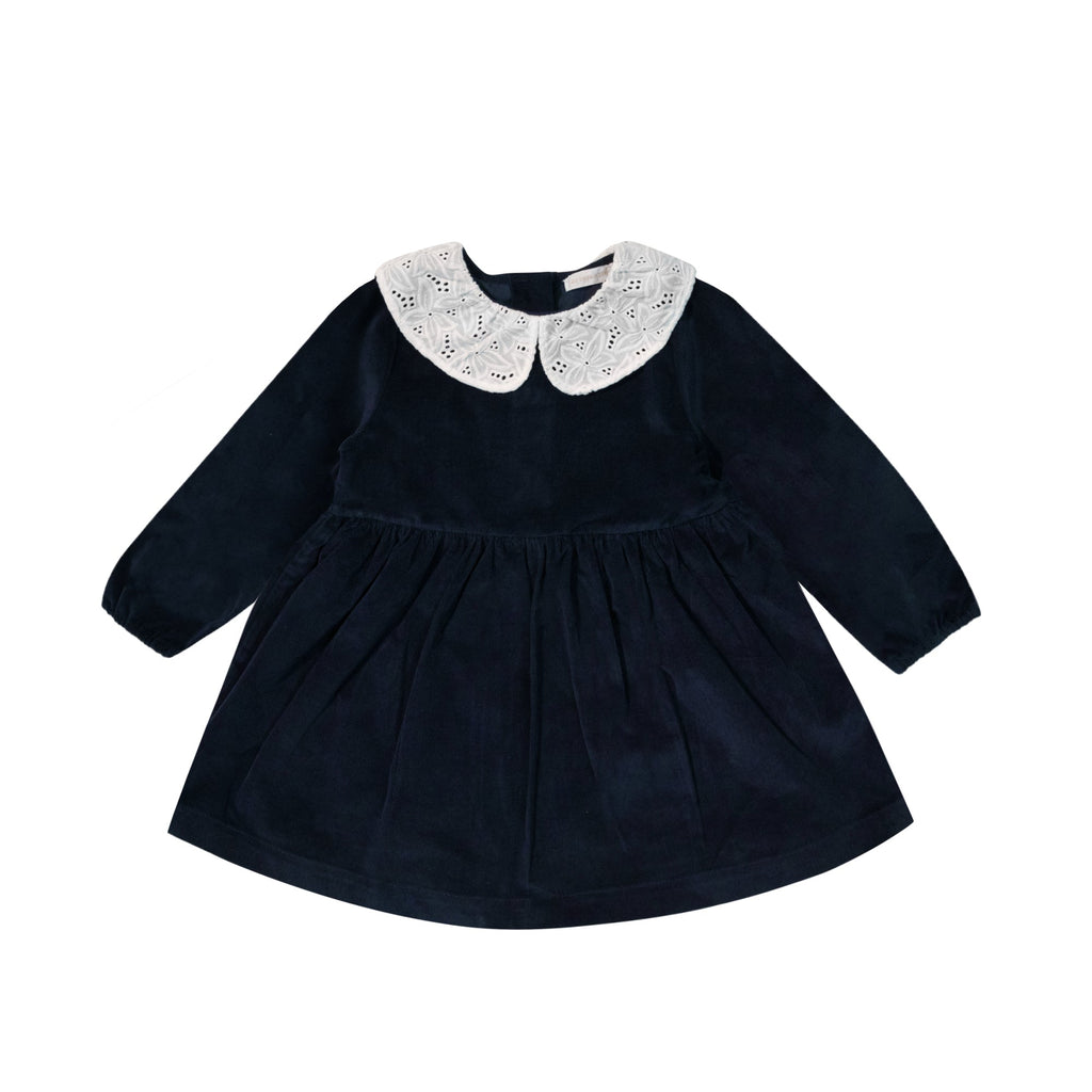 Robe Tourterelle Velours Jean Les Enfantines