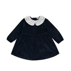 Robe Tourterelle Velours Jean Les Enfantines