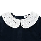 Robe Tourterelle Velours Jean Les Enfantines