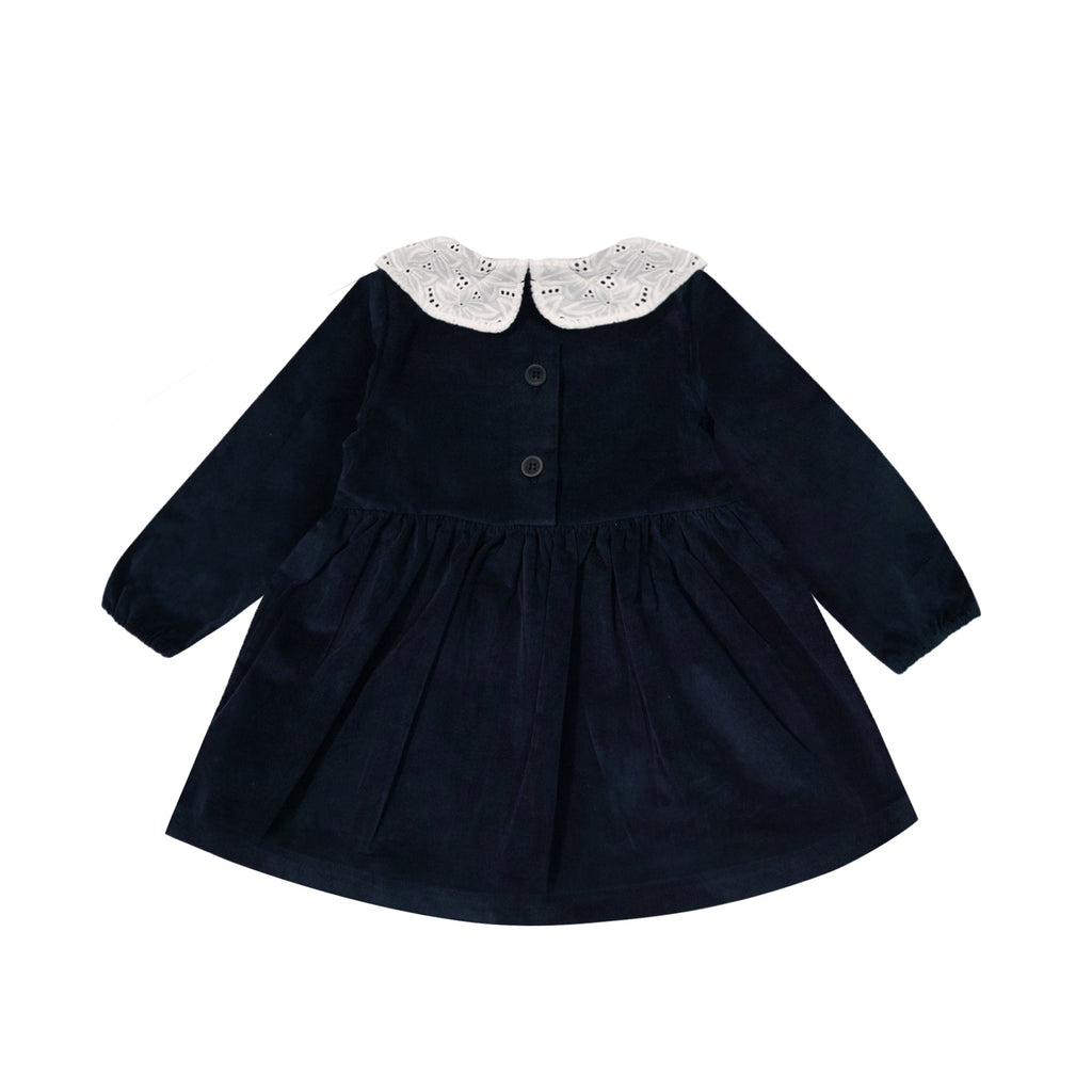 Robe Tourterelle Velours Jean Les Enfantines
