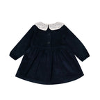 Robe Tourterelle Velours Jean Les Enfantines