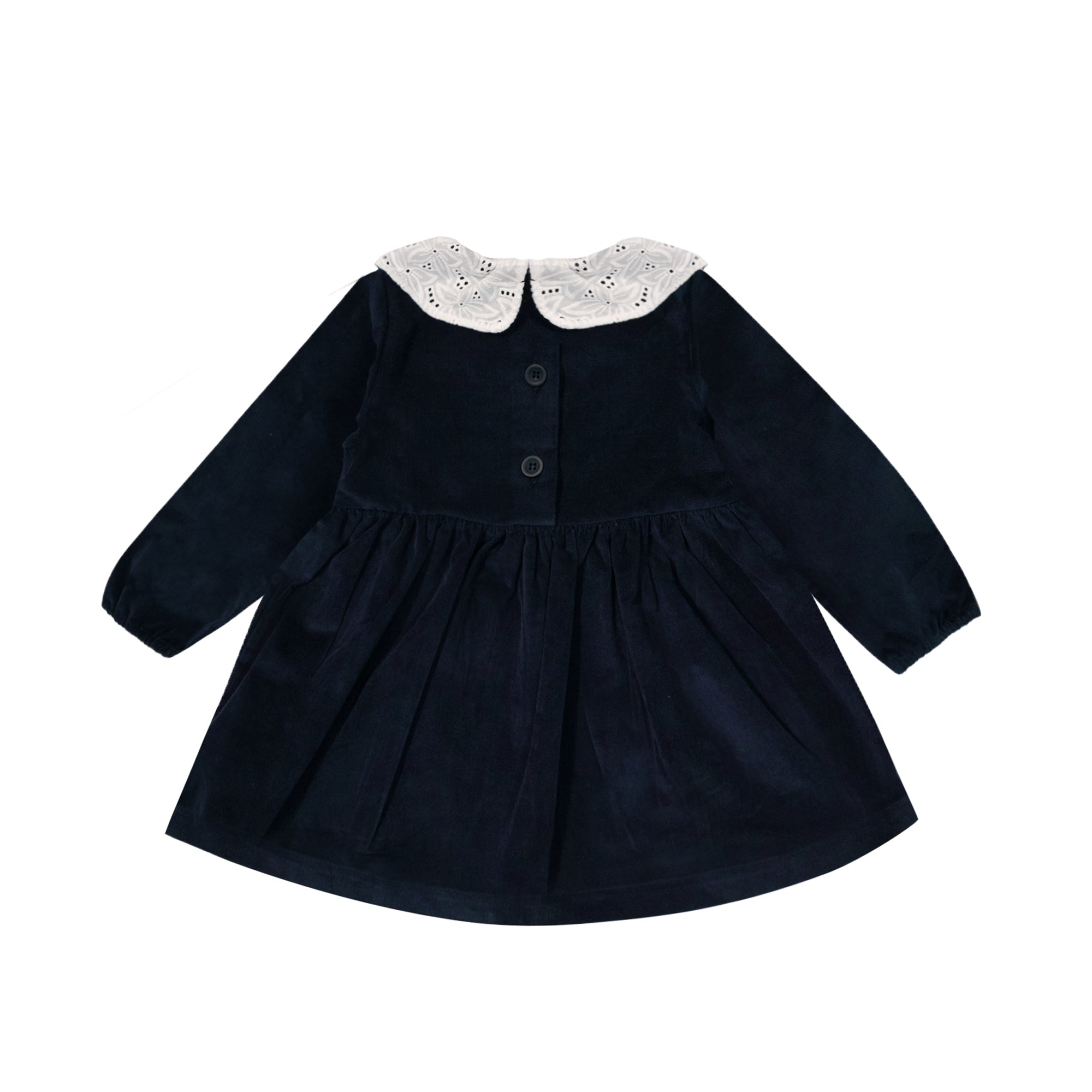 Robe Tourterelle Velours Jean Les Enfantines