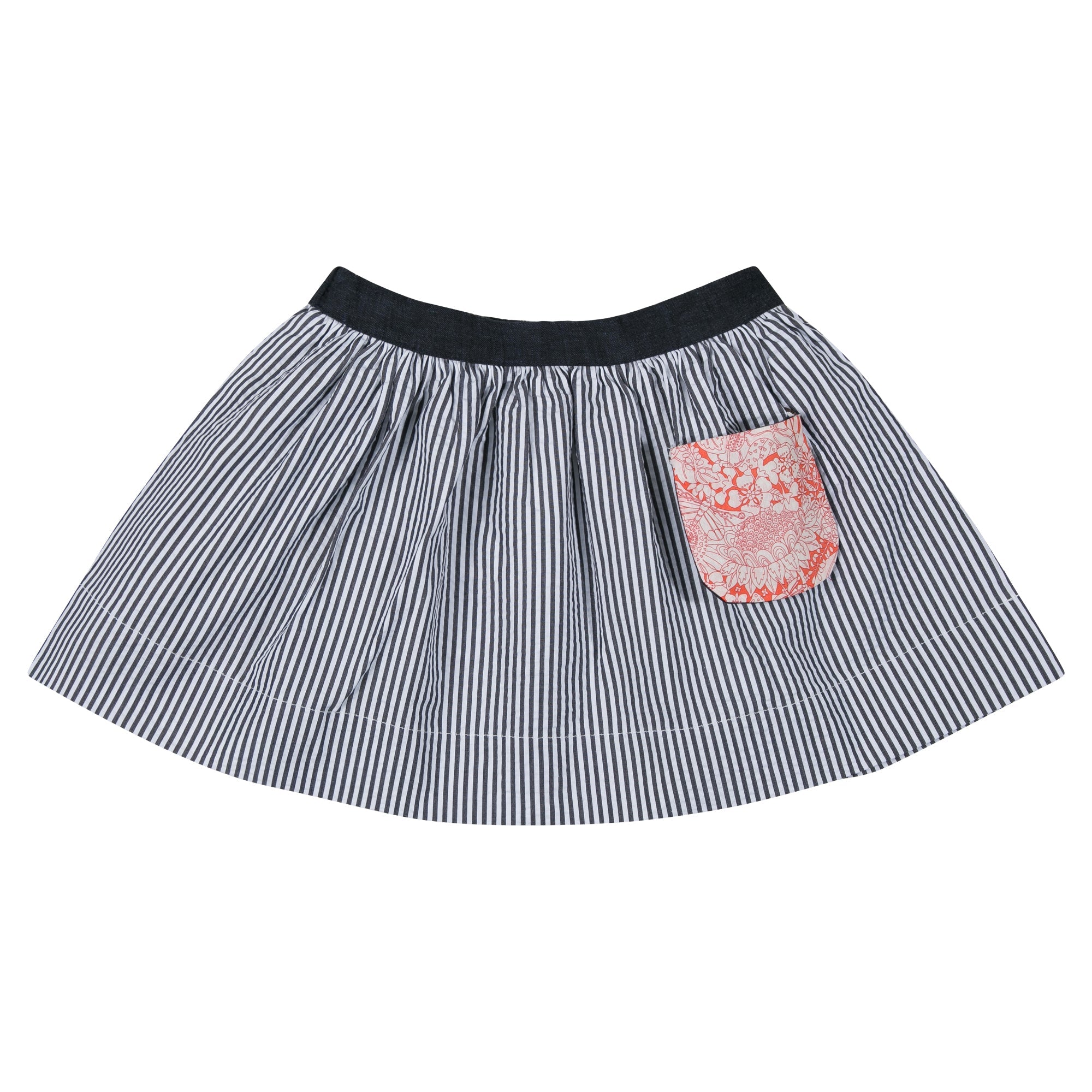 Jupe seersucker marine Les Enfantines
