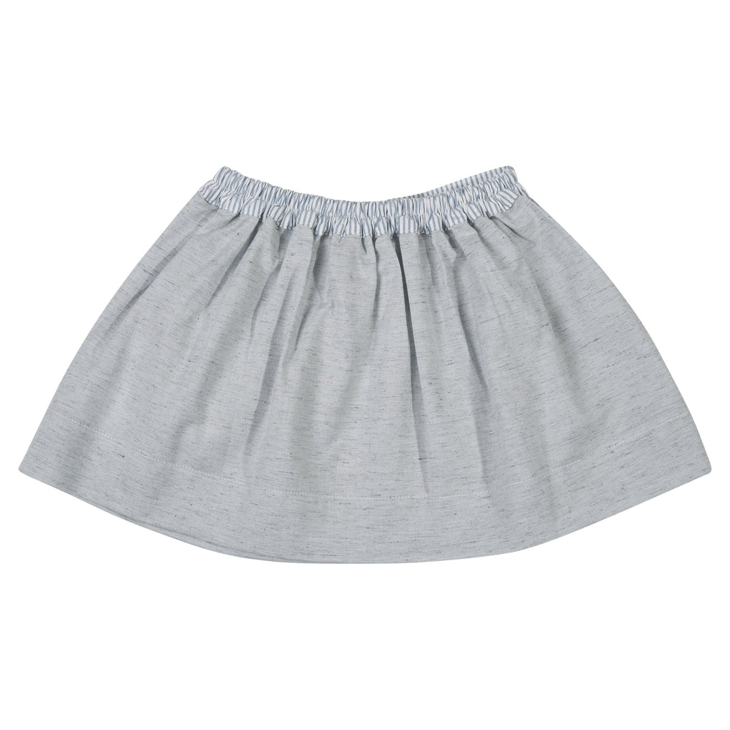 Jupe bleu de gris et Liberty Les Enfantines