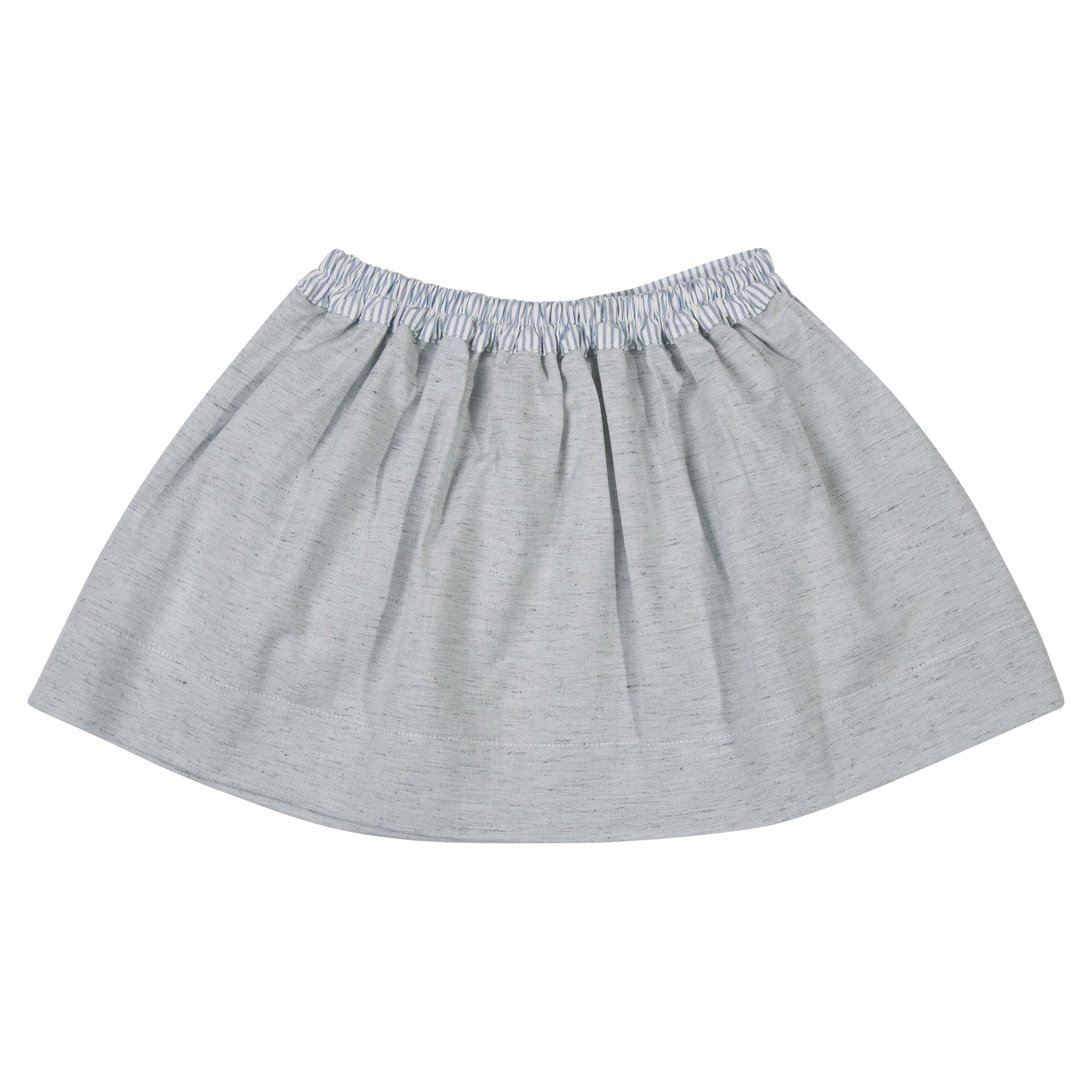 Jupe bleu de gris et Liberty Les Enfantines
