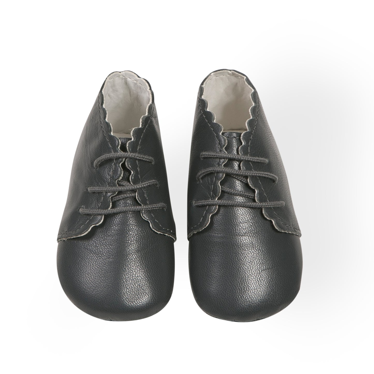 Chaussures bottines cuir gris les enfantines