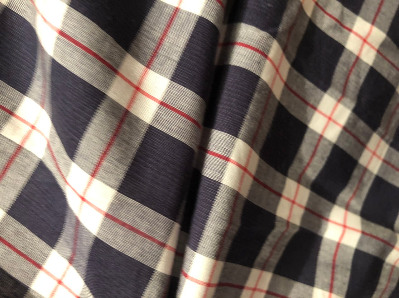 Tissu tartan carreaux marine les enfantines