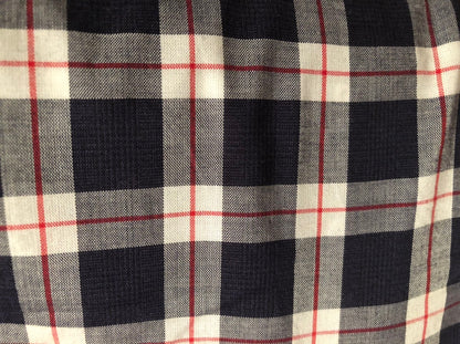 Tissu tartan carreaux marine les enfantines