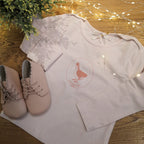 T-shirt manchot rose pâle Les Enfantines