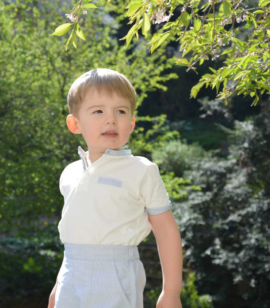 Polo Abeille Col Mao Romarin les enfantines