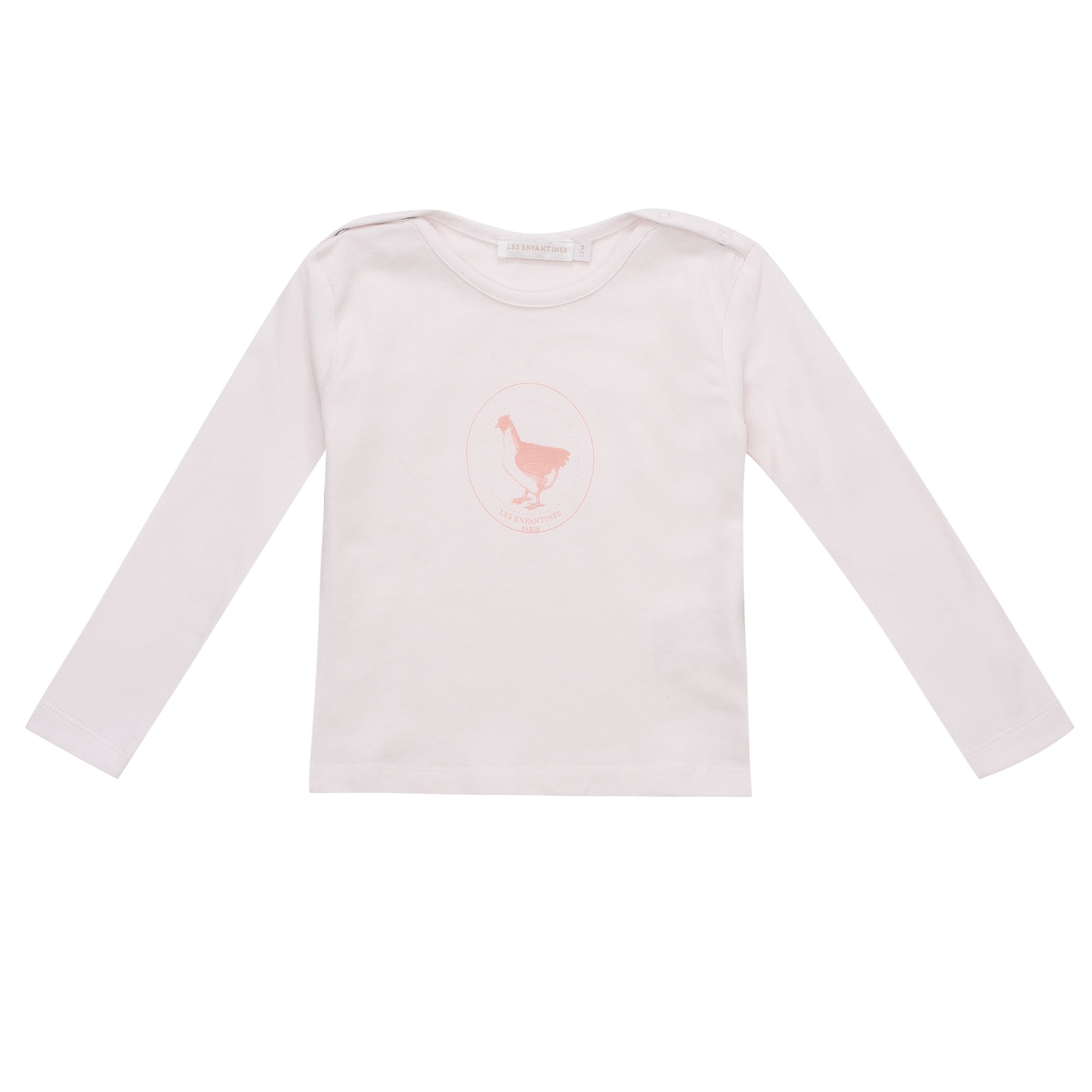 T-shirt manchot rose pâle Les Enfantines