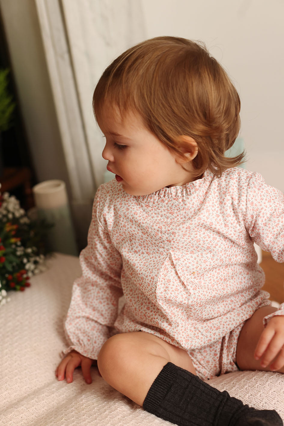 Barboteuse Héron oeillets roses Les Enfantines