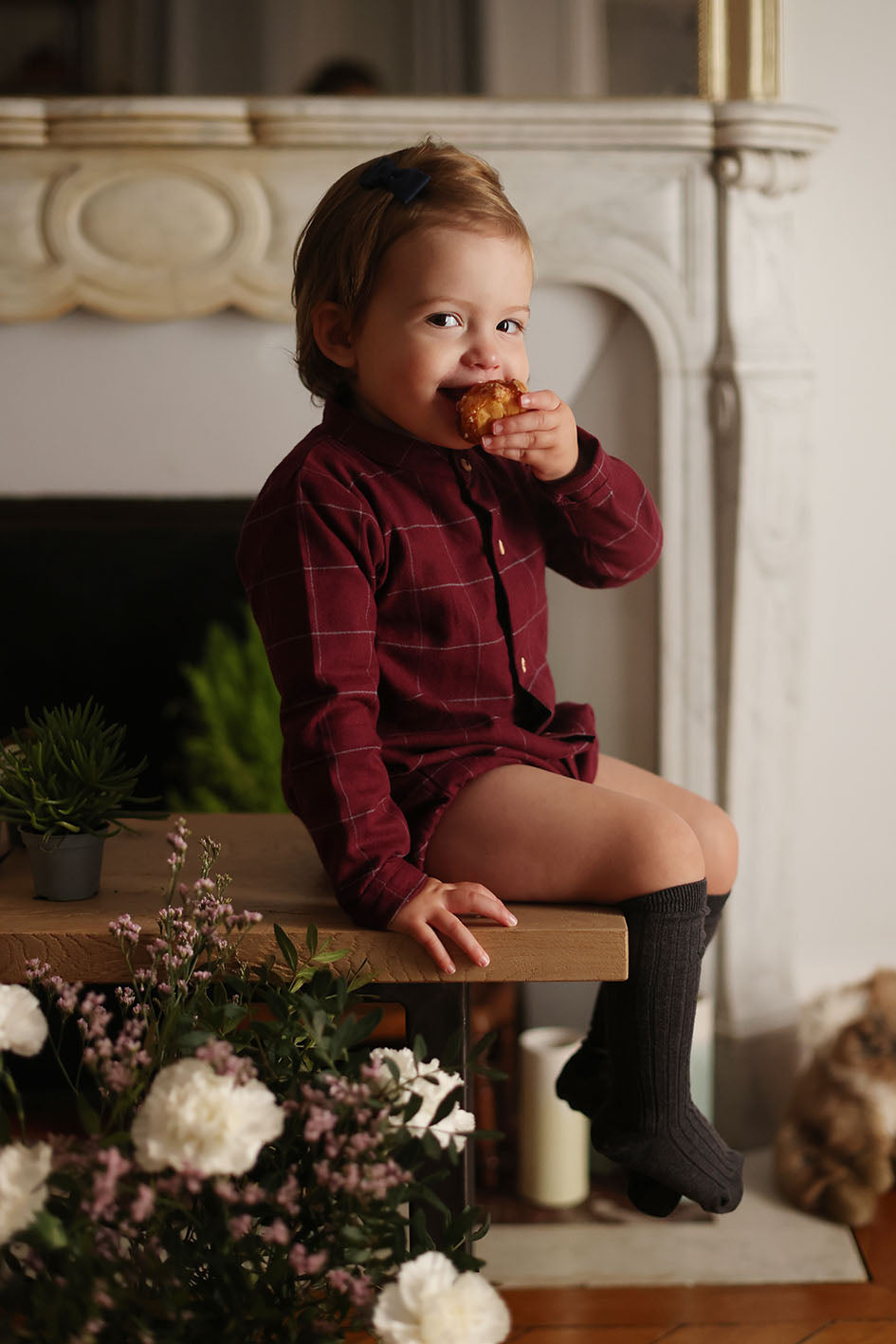 Burgundy shop baby romper