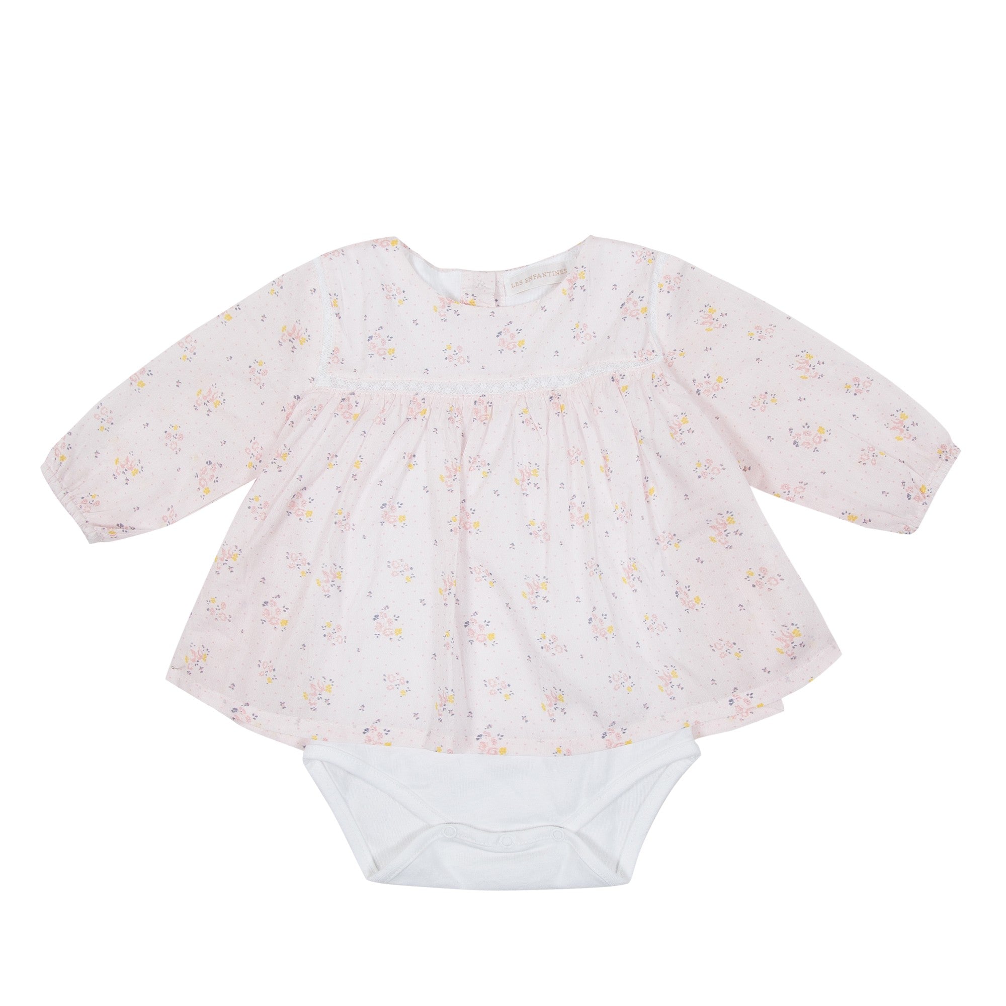 Body et Blouse Aigrette Fleurs vintage Les Enfantines