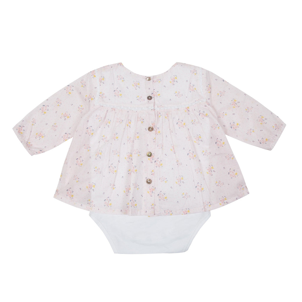 Body et Blouse Aigrette Fleurs vintage Les Enfantines