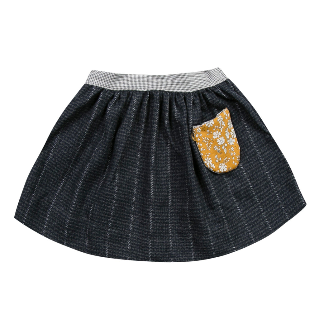 Jupe flanelle bleu marine Les Enfantines