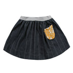 Jupe flanelle bleu marine Les Enfantines