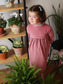 Robe heron velours vieux rose Les Enfantines