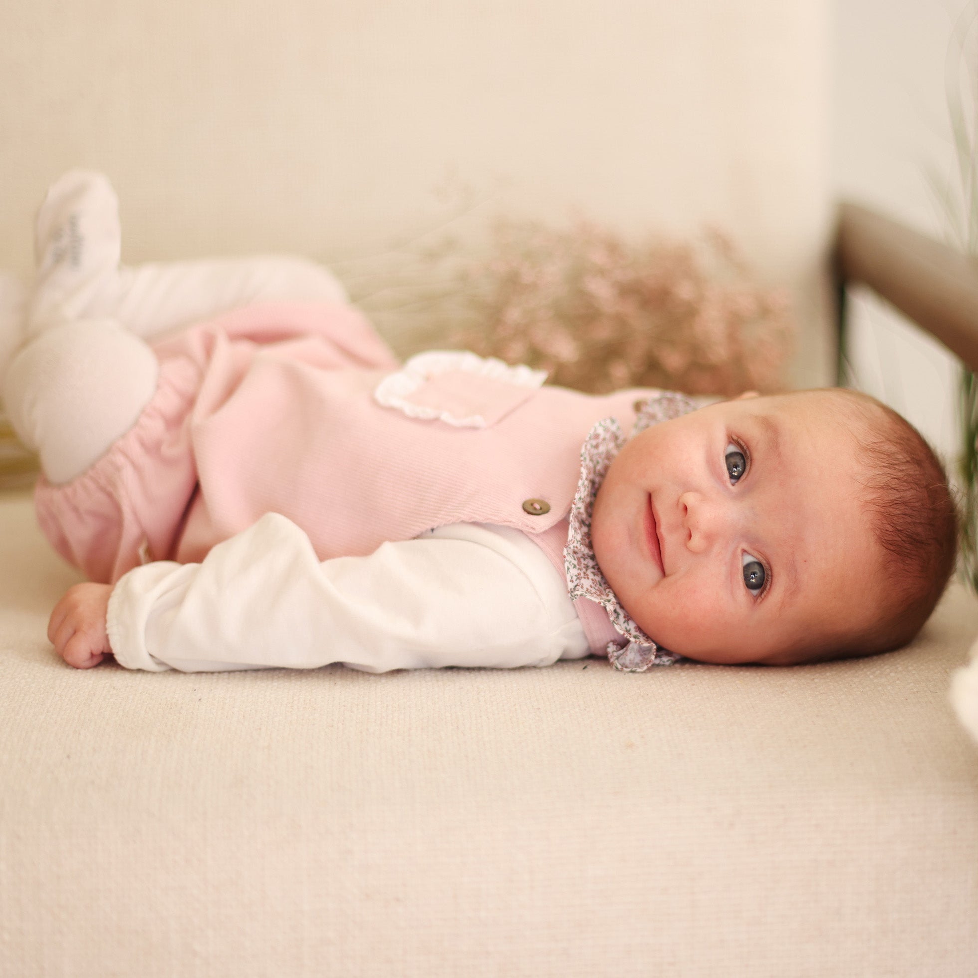 Combishort loutre velours rose Les Enfantines