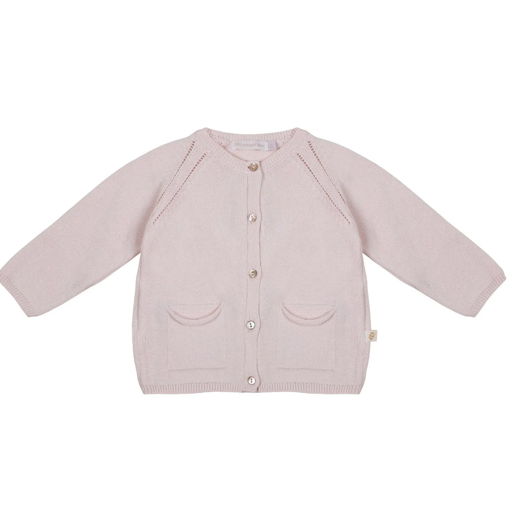 Cardigan Coccinelle rose pale les enfantines
