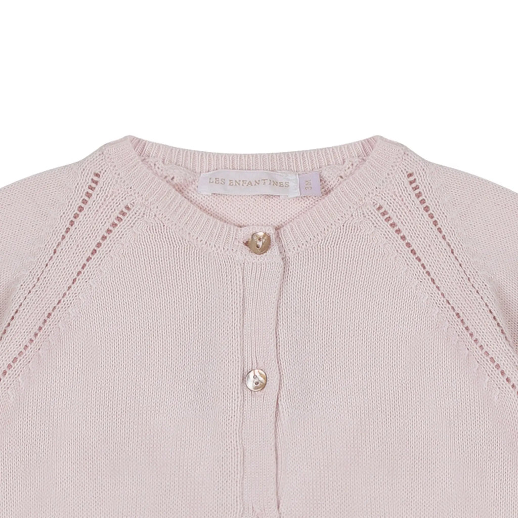 Cardigan Coccinelle rose pale les enfantines
