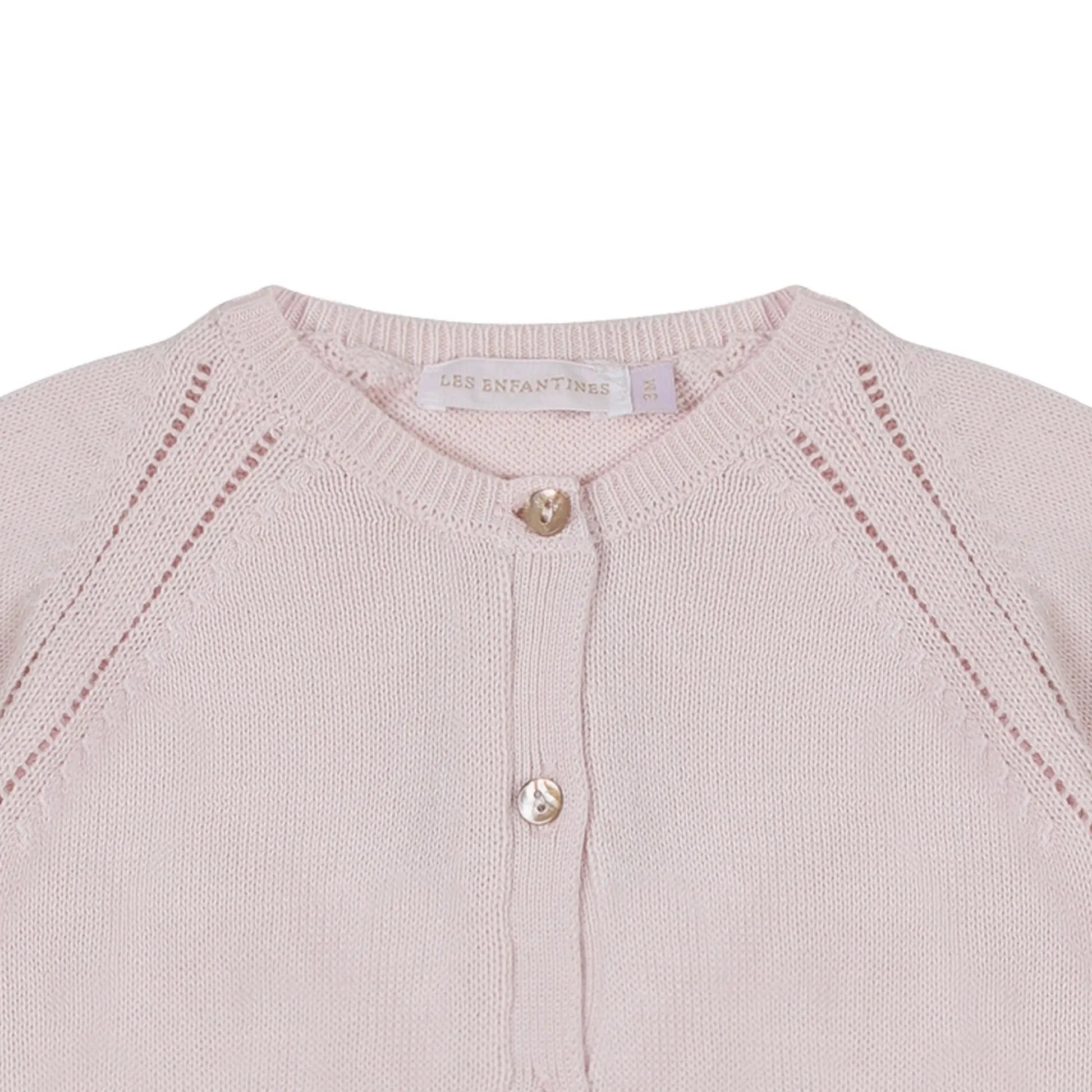 Cardigan Coccinelle rose pale les enfantines