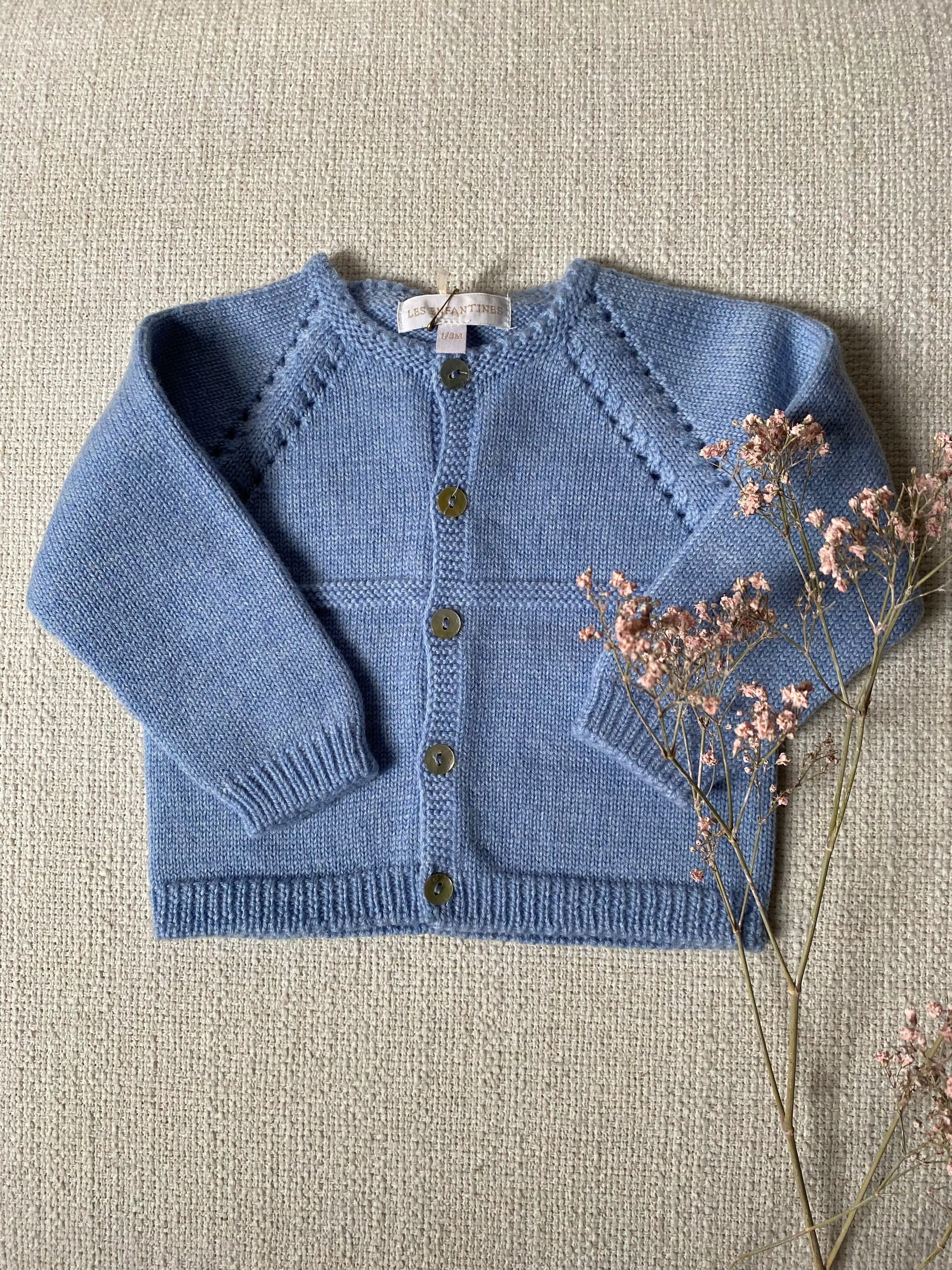 Cardigan Chevreuil bleu nuage Les Enfantines