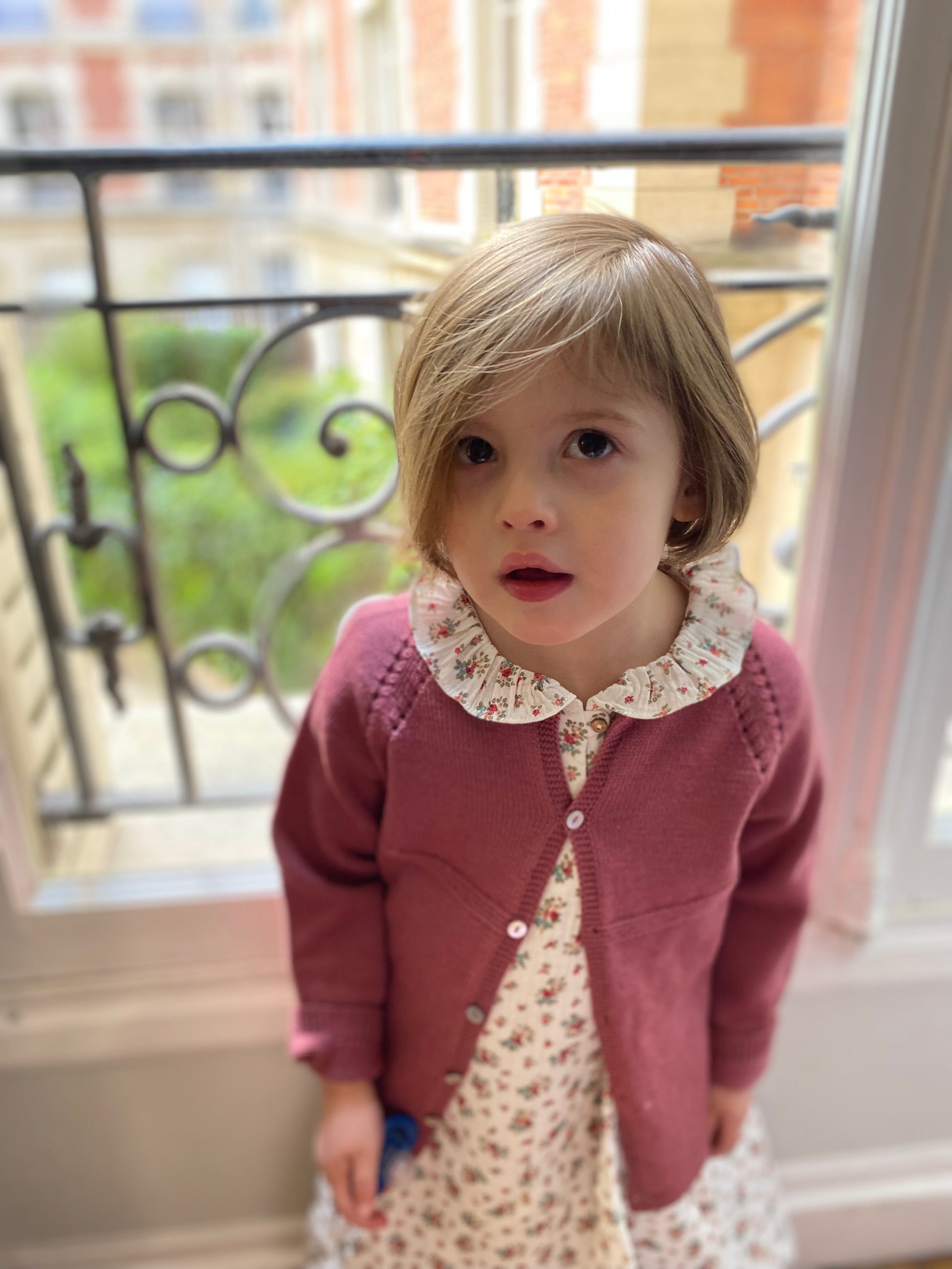 Chemise de nuit gaze groseille