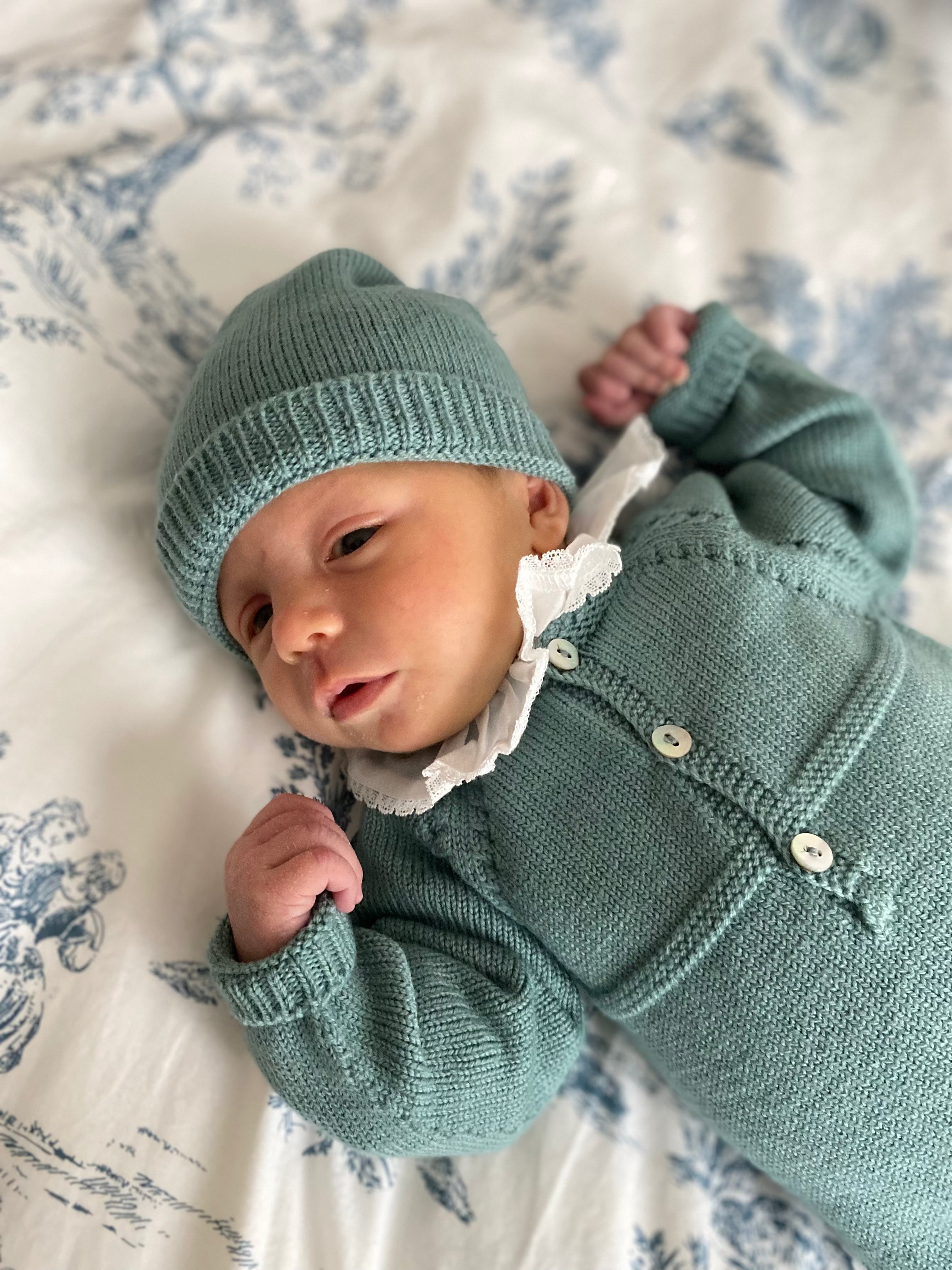 Bonnet chevreuil vert jade Les Enfantines