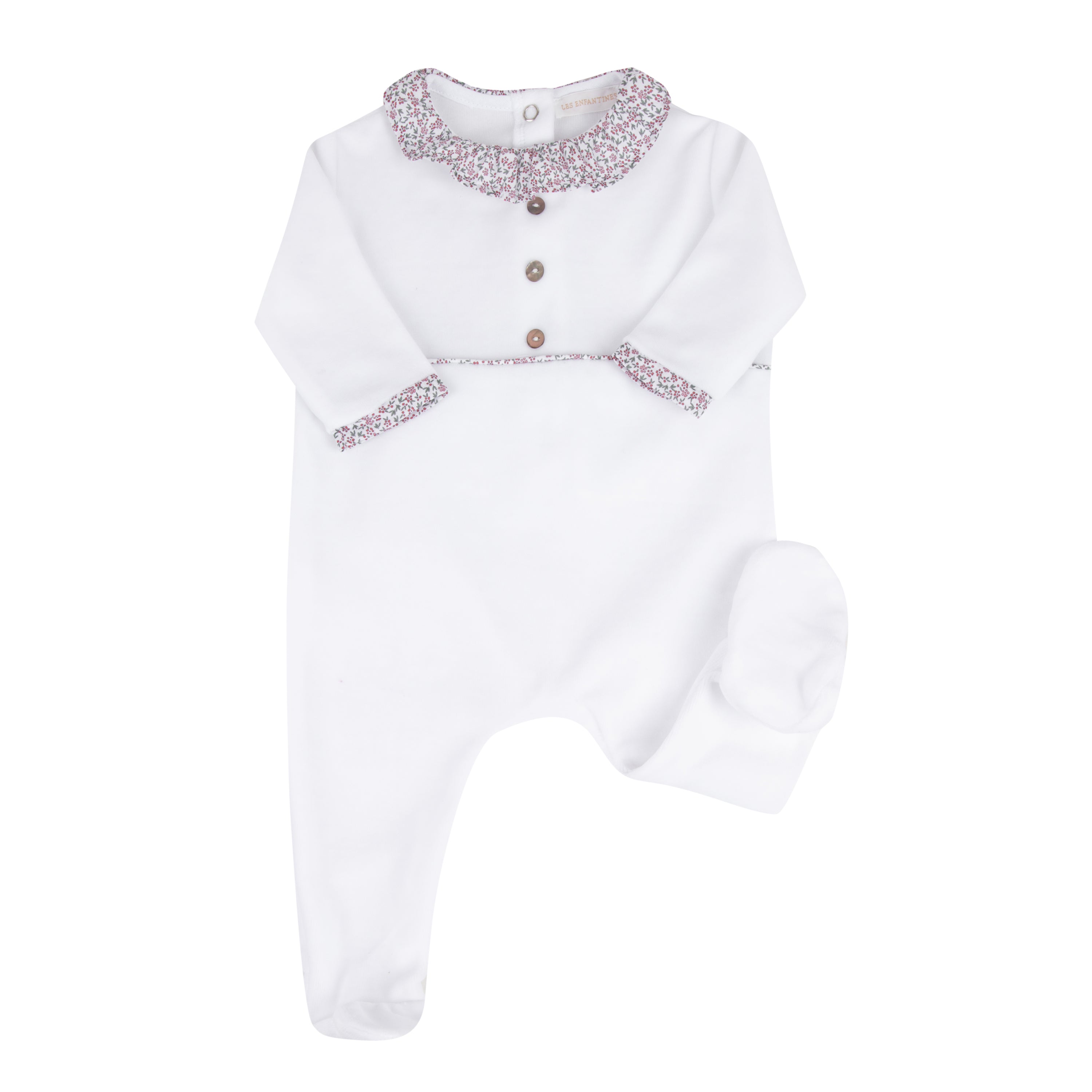 Pyjama Loup Velours blanc cassé Les Enfantines