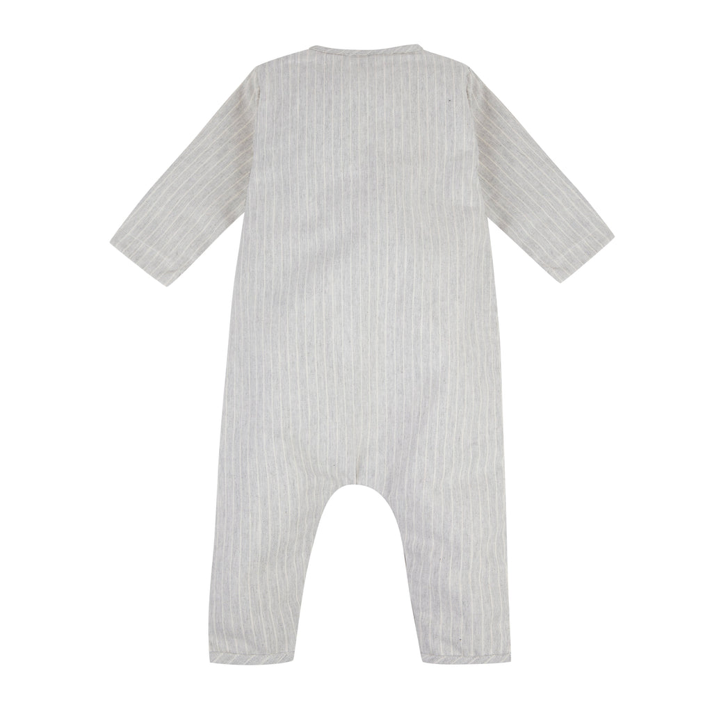 Combinaison hirondelle flanelle perle Les Enfantines
