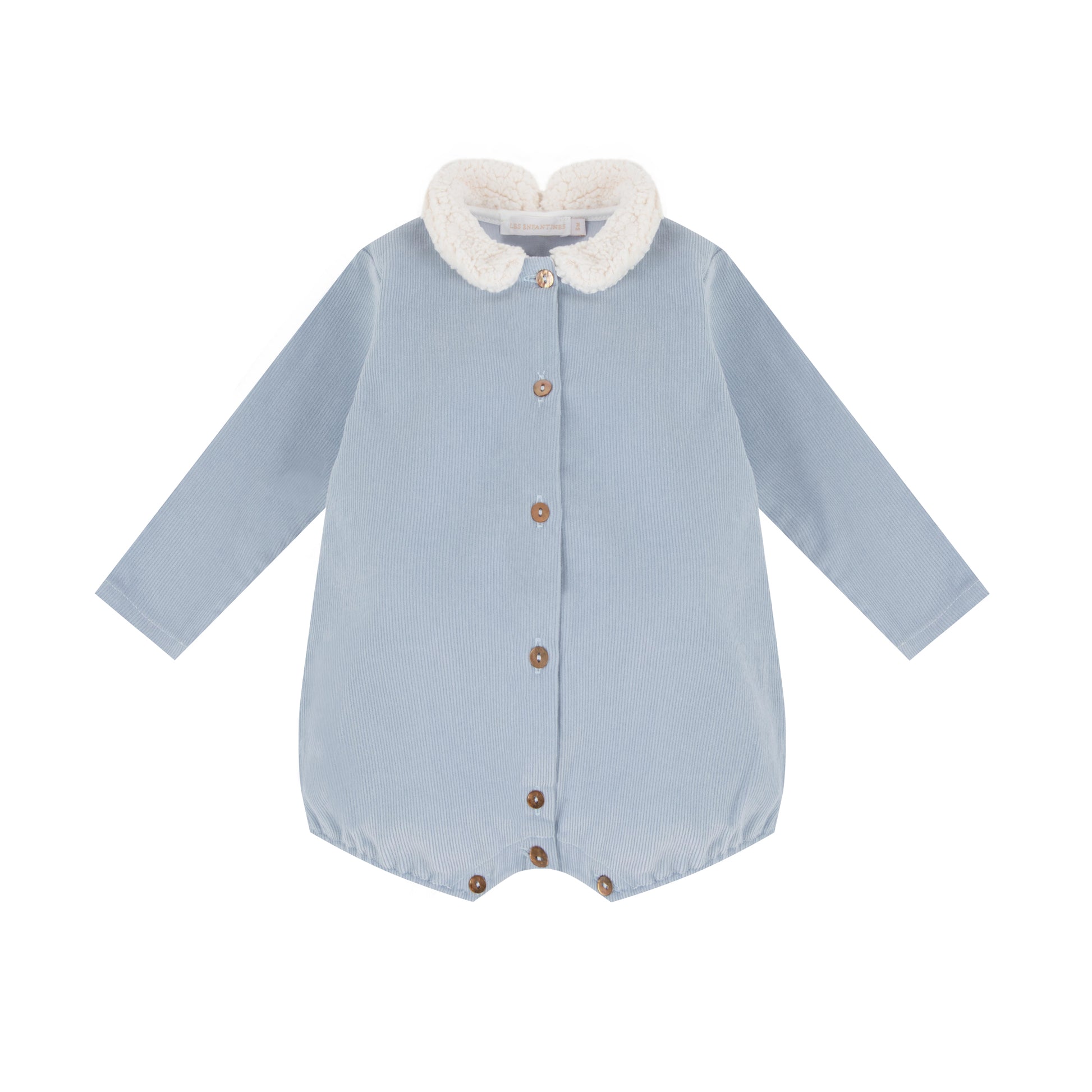 Barboteuse calao velours ciel Les Enfantines