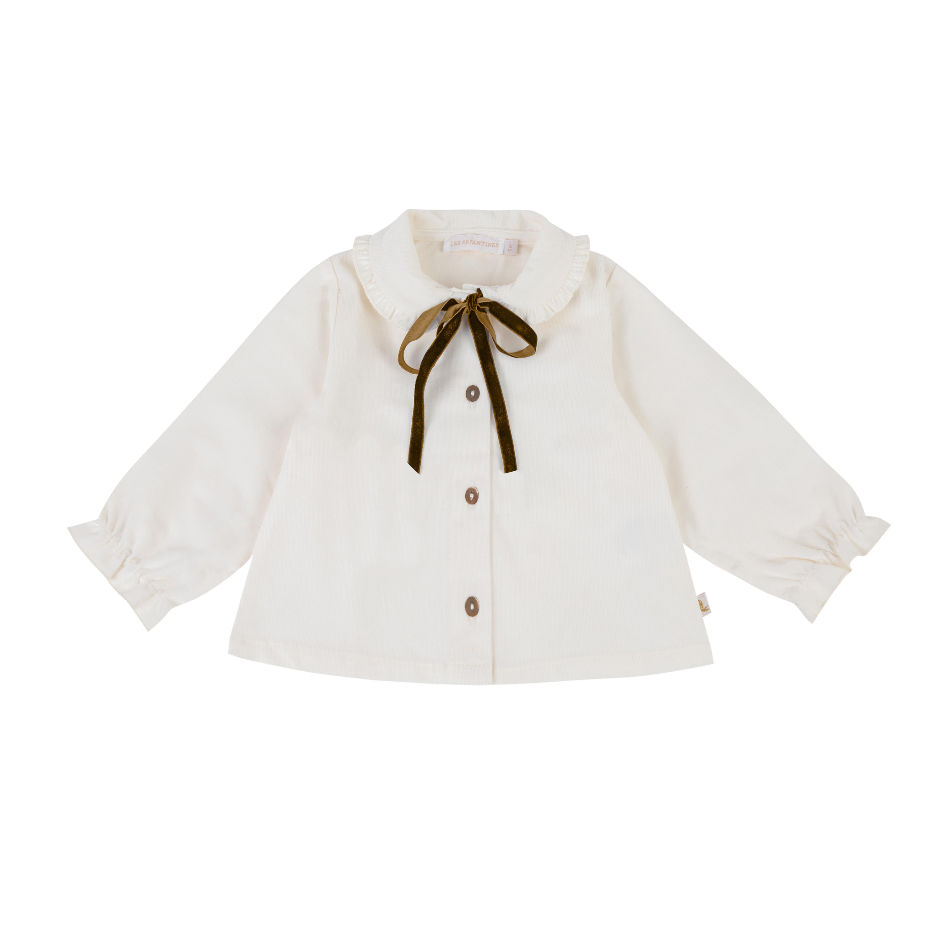 Blouse Papillon velours blanc Les Enfantines