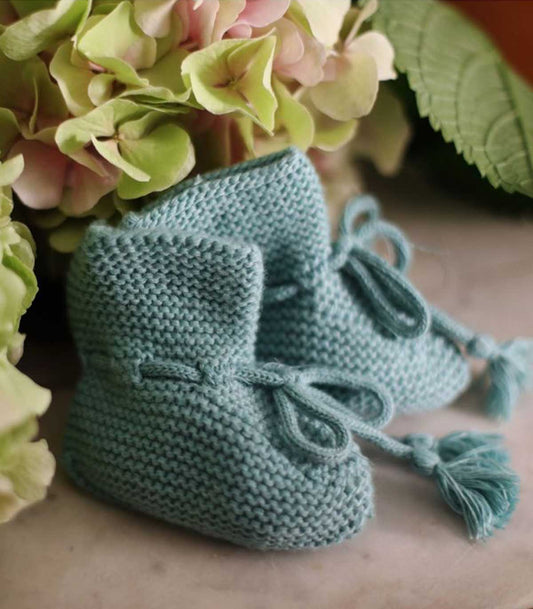 Chaussons vert céladon les enfantines